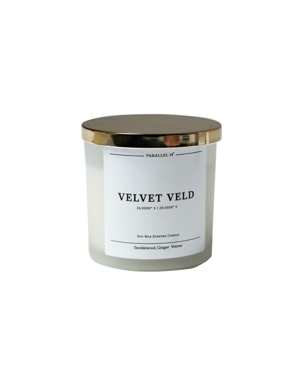 Natural soy candle burning in modern living room