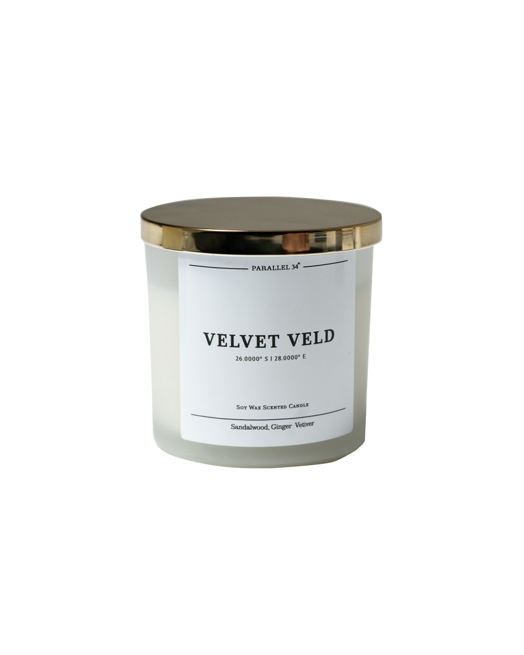 Natural soy candle burning in modern living room